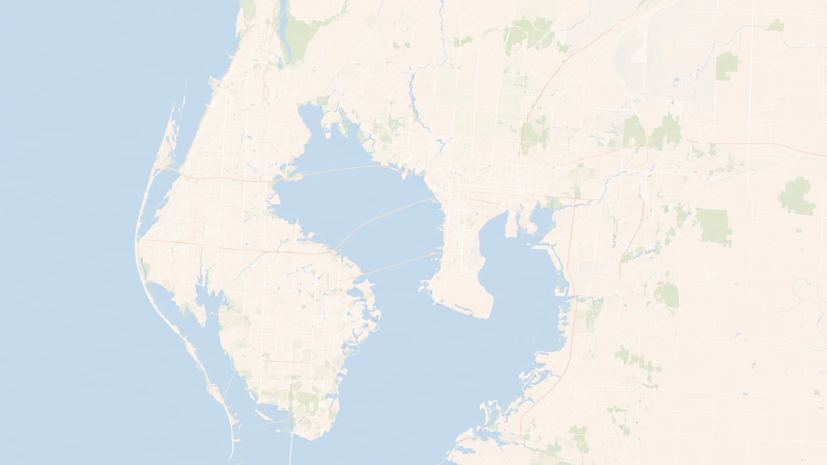 Map of Madelia's delivery area in Tampa, Clearwater, and St. Petersburg